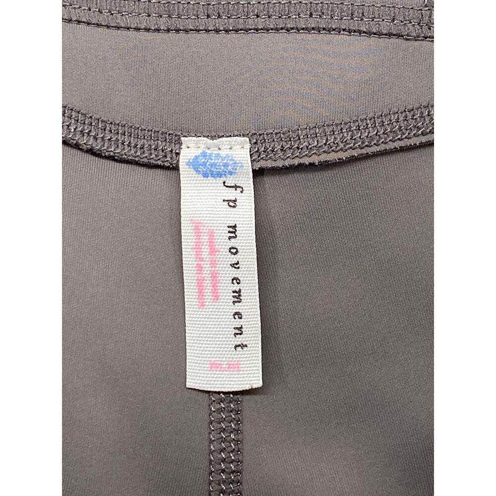 Free People Movement Biker Shorts Taupe Gray Compression Activewear Shorts M - Picture 4 of 9